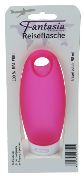 Silikon Flasche für 98 ml Inhalt, pink