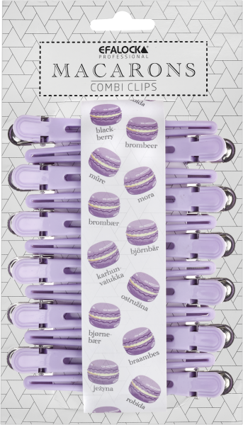 Efalock Abteilclip Combi Brombeer 12 Stck.