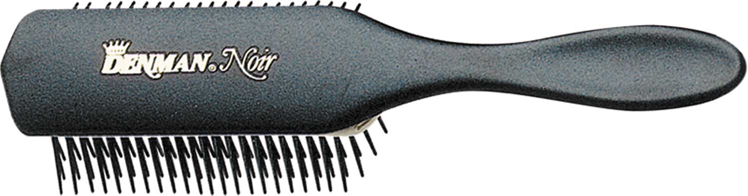 Bürste weiß schwarz Bürste 9-reihig Haarfritzen DENMAN | Kissen noir D4N